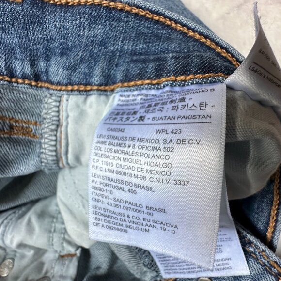 Levi’s Women’s Wedgie Skinny Distressed Jeans Size 32 High Rise Frayed Hem - Picture 12 of 13